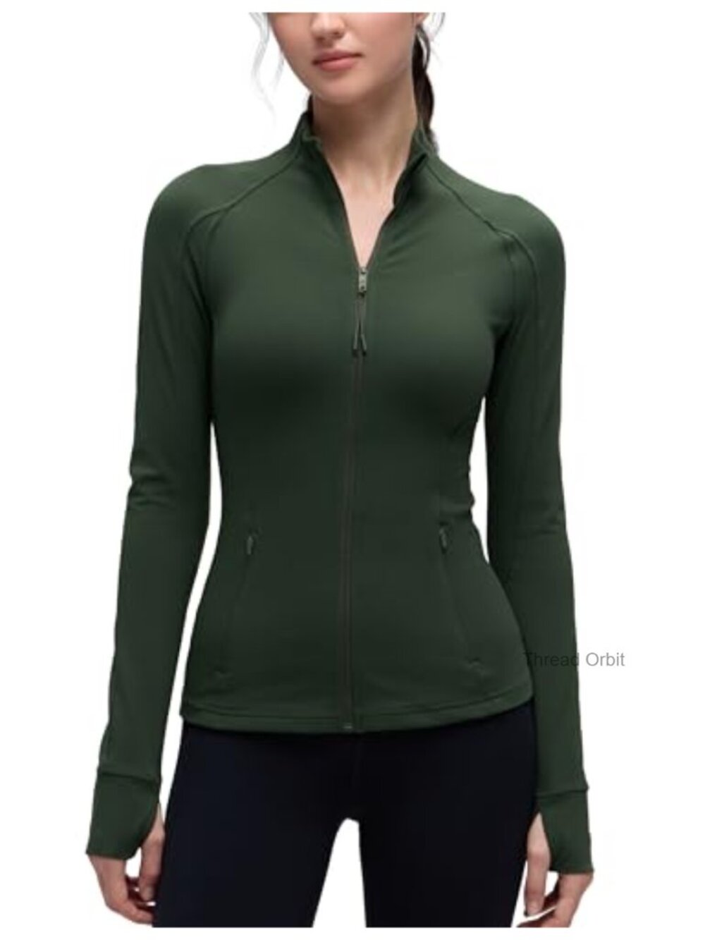 Butterluxe Slim Fit Hip Length Active Jacket with Thumb Holes